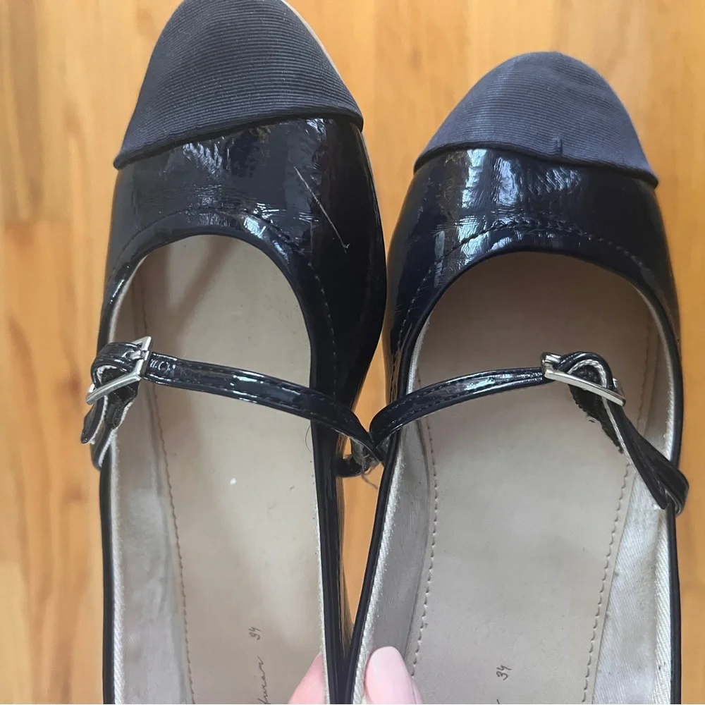 Zara navy blue girl shoes size 34 Ballerina flats